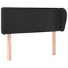 vidaXL Tăblie de pat cu aripioare negru 93x23x78/88 cm piele ecologică