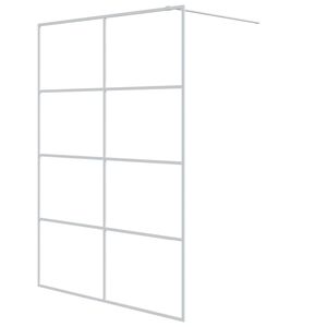 vidaXL Paravan duș walk-in, alb, 140x195 cm, sticlă ESG transparentă