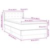 vidaXL Pat box spring cu saltea, roz, 90x220 cm, catifea