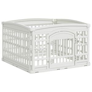 vidaXL Spațiu de joacă pentru c&acirc;ini cu 4 panouri 88 x 88 x 56 cm Alb