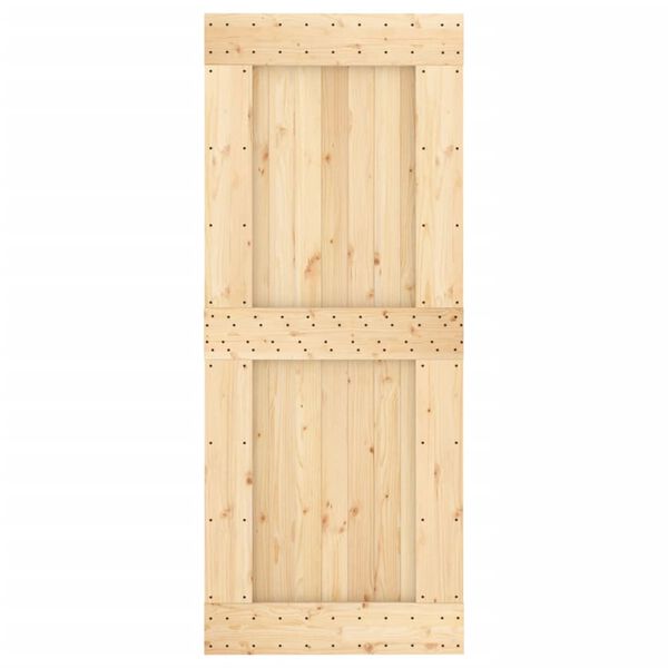 vidaXL Ușă glisantă cu set de feronerie 85x210 cm, lemn masiv de pin