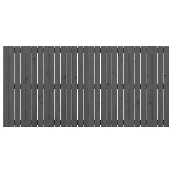 vidaXL Tăblie de pat pentru perete, gri, 185x3x90 cm, lemn masiv pin