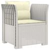vidaXL Fotoliu cu 1 Loc cu Perne Aspect Rattan PP Alb