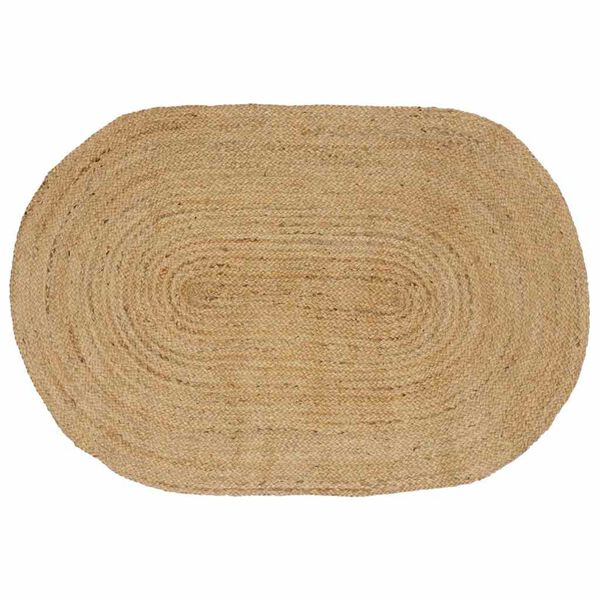 vidaXL Covoare de zonă Oval natural 152 x 245 cm Iută