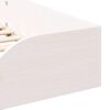 vidaXL Cadru de pat de podea Alb 75 x 190 cm Lemn masiv de pin