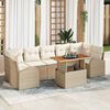 vidaXL Set de canapele pentru grădină 8 pcs Bej Rattan poli