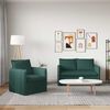 vidaXL Set de canapea 2 pcs Verde &icirc;nchis 196 x 82 x 85 cm țesătură