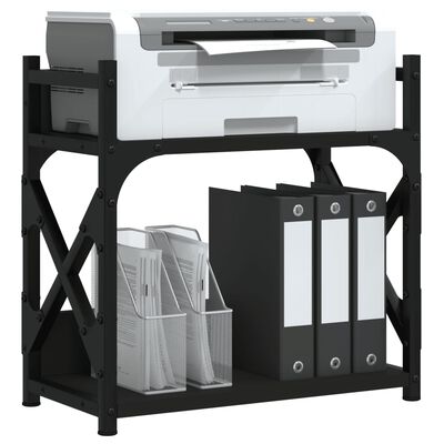 vidaXL Suport imprimantă 2 niveluri negru 40x20x40 cm lemn prelucrat