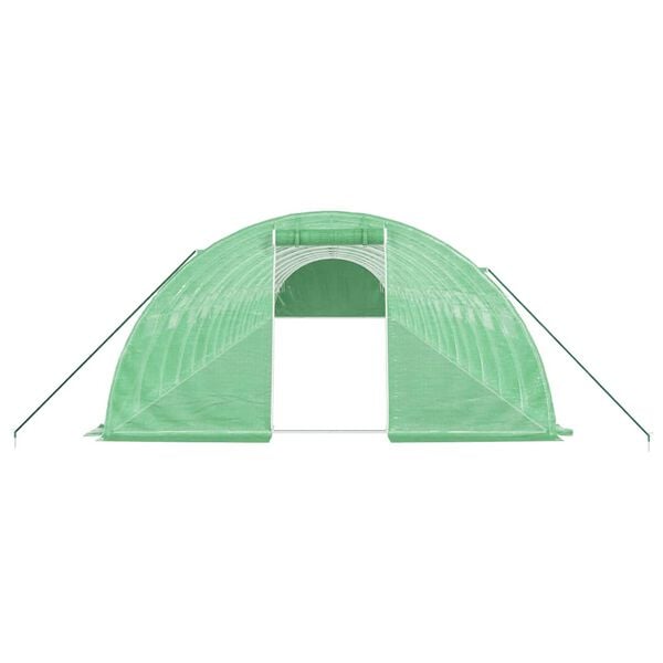 vidaXL Seră cu cadru din oțel, verde, 72 m&sup2;, 18x4x2 m
