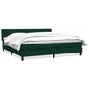 vidaXL Pat box spring cu saltea, verde &icirc;nchis, 180x220 cm, catifea