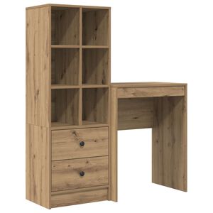 vidaXL Birou Stejar Artizanal 105,5 x 34 x 127 cm 2 buc.