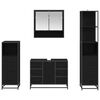 vidaXL Set de mobilier pentru baie 4 pcs Stejar negru Lemn compozit
