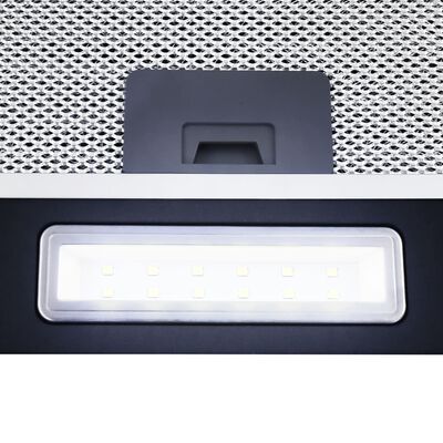 vidaXL Hotă RGB cu LED, 60 cm, oțel inoxidabil și sticlă securizată