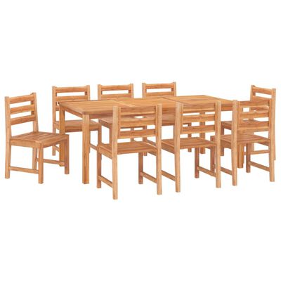 vidaXL Set mobilier de grădină, 9 piese, lemn masiv de tec