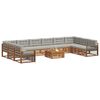 vidaXL Seturi de canapele cu pernă 11 pcs Gri natural și deschis