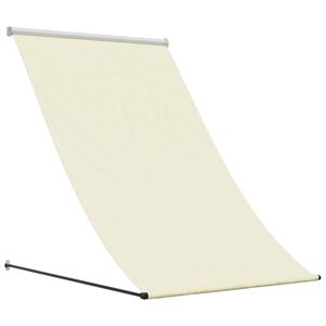 vidaXL Copertină retractabilă, crem, 100x150 cm, țesătură și oțel