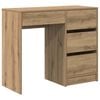 vidaXL Birou Stejar Artizanal Lemn prelucrat 90 x 37.5 x 75 cm
