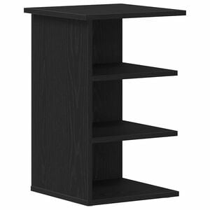 vidaXL Dulap lateral Stejar Negru 35 x 35 x 55 cm Lemn prelucrat