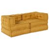 vidaXL Canapea modulară 2 pcs Galben 140 x 70 x 56 cm țesătură