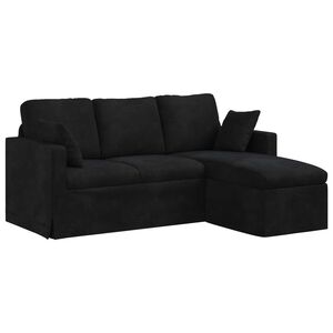 vidaXL Canapea Negru 178 x 134 x 80 cm Catifea