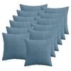 vidaXL Husă pentru pernă 12 pcs ALMELO albastru 40 x 40 cm cord