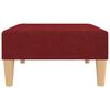vidaXL Canapea extensibilă cu taburet, 2 locuri, roșu vin, textil