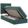 vidaXL Pat cu saltea și spațiu de depozitare Verde &icirc;nchis 90 x 190 cm