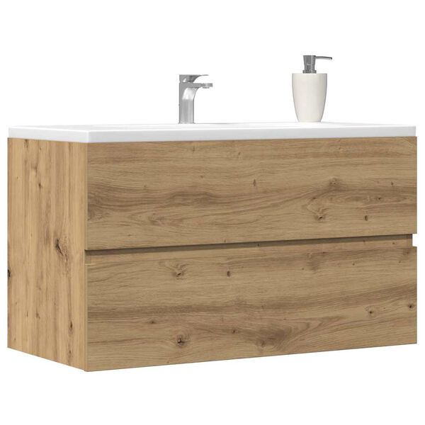 vidaXL Dulap pentru baie stejar artizanal 80x38,5x45 cm lemn prelucrat