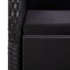 vidaXL Set mobilier de grădină, 7 piese, negru