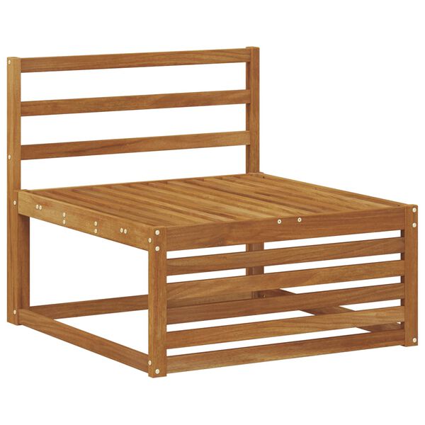 vidaXL Set de canapele de exterior 3 pcs natural Lemn Solid de Acacia