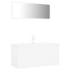vidaXL Set mobilier de baie, alb, lemn prelucrat