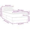 vidaXL Pat box spring cu saltea, negru, 100x220 cm, catifea