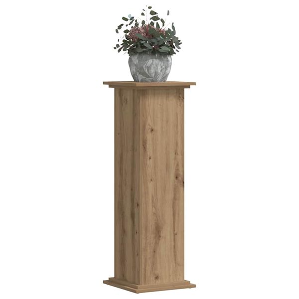 vidaXL Suport de plante stejar artizanal, 33x33x100 cm, lemn prelucrat