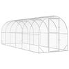 vidaXL Căsuță pentru pui Argintiu 600 x 200 x 200 cm Oțel Galvanizat