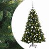 vidaXL Brad de Crăciun artificial cu glob 120 cm 150 LED-uri Alb cald