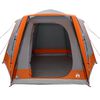 vidaXL Cort de Camping Gri și portocaliu 420 x 420 x 227 cm Poliester