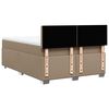 vidaXL Pat box spring cu saltea, cappuccino, 140x200cm piele ecologică