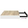 vidaXL Rafturi perete suspendate 2 buc. alb/stejar 40x23x3,8 cm MDF