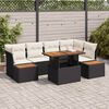 vidaXL Set de canapele pentru grădină 10 pcs Negru Rattan poli
