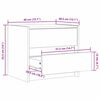 vidaXL Mese de noptieră 2 pcs Maroniu cerat 40 x 30.5 x 35.5 cm