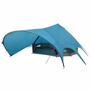 vidaXL Cort Teepee pentru 9 Persoane cu acoperiș Albastru și Gri