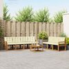 vidaXL Set de canapele de exterior cu pernă 8 pcs Natural și Crem