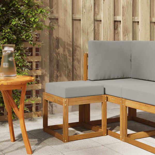 vidaXL Bancă de taburet Gri natural și deschis 43 x 43 x 37 cm