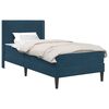 vidaXL Cadru de pat cu saltea albastru 90 x 190 cm Catifea