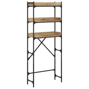 vidaXL Raft pentru mașină de spălat Stejar Artizanal 67 x 25 x 163 cm
