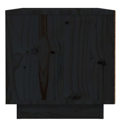 vidaXL Noptieră, negru, 40x34x35 cm, lemn masiv de pin