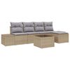 vidaXL Set de canapele pentru grădină 5 buc. Beige și gri deschis