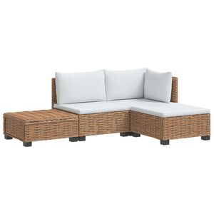 vidaXL 4 buc. Set de lounge din ratan cu perne GENDT Ratan Natural