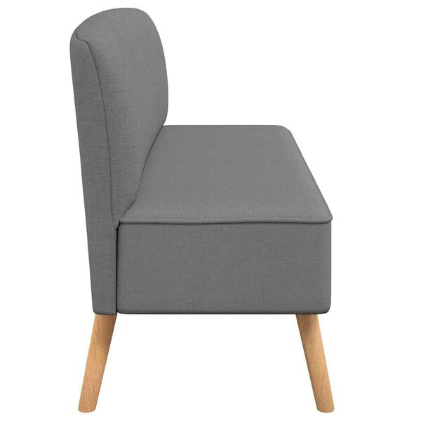 vidaXL Canapea din material textil 117 x 55,5 x 77 cm, gri deschis