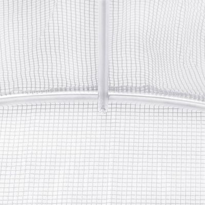 vidaXL Seră cu cadru din oțel, alb, 18 m², 6x3x2 m